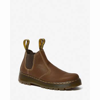 Dr Martens Hardie - Hnede Chelsea Cizmy Damske, D337SK